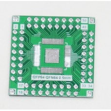 Adapter PCB - SMD to DIP -  QFP64/QFN64